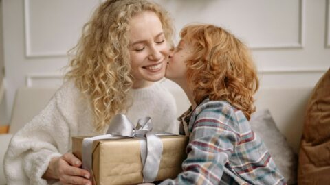 Mother Receiving Gift For Mothers Day