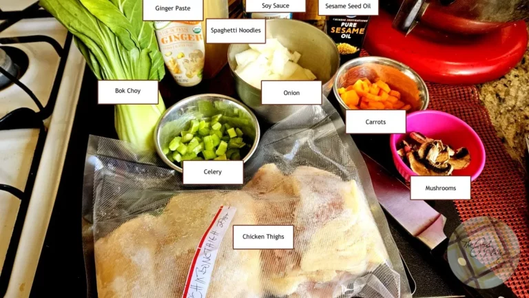 Bok Choy Chicken Soup Mise En Place