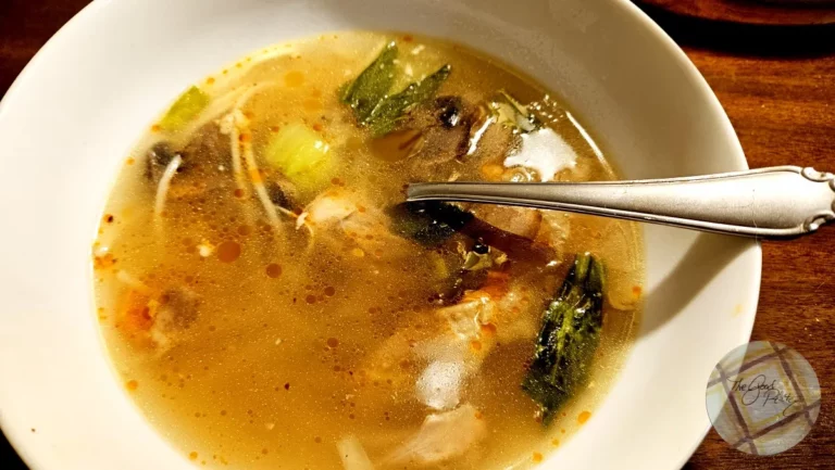 Bok Choy Chicken Soup Served