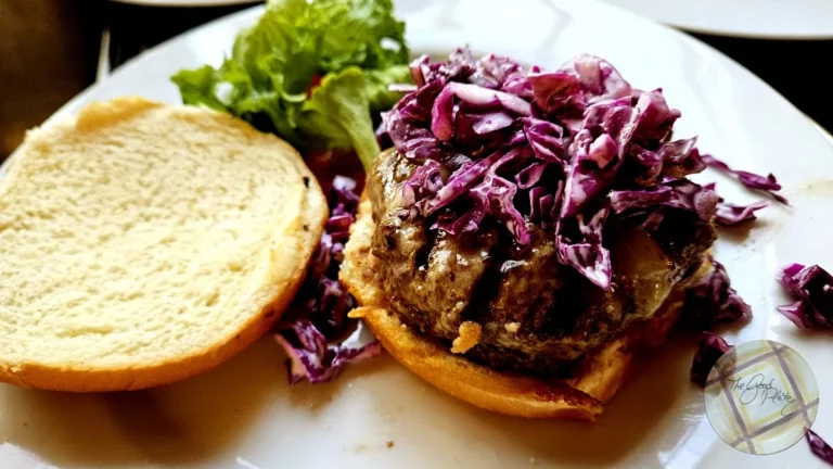 California Slaw Burger Served