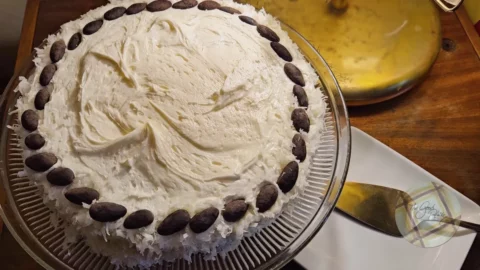 Inside Out Almond Joy Cake