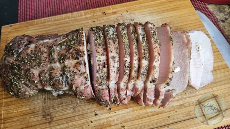 Reverse Sear Pork Roast Carved