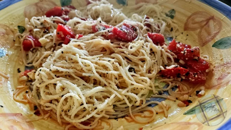 Fresh Tomato Basil Pasta Salad Plated