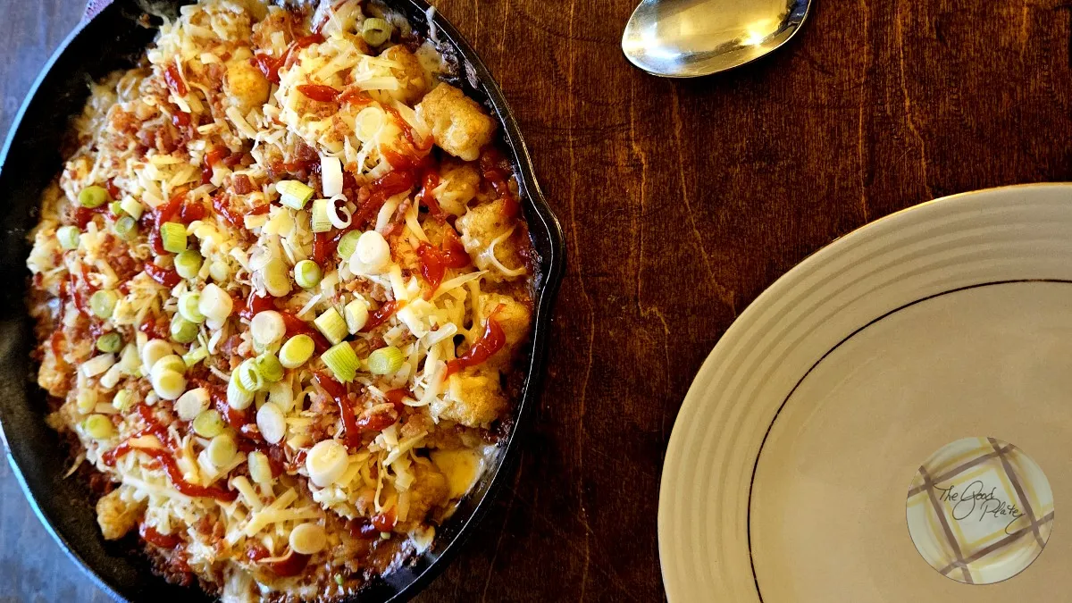 Spicy Cheeseburger Casserole Plated