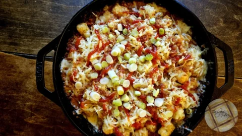 Spicy Cheeseburger Casserole Served