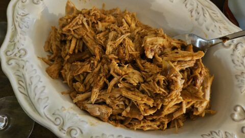 Pork Roast with Taco Sauce served