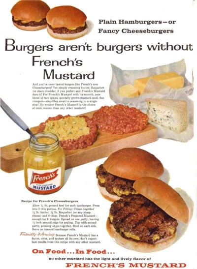 Frenchs Fancy Cheeseburgers Ad