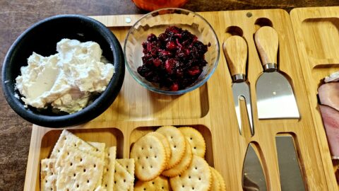 Cranberry Jam Goat Cheese Served