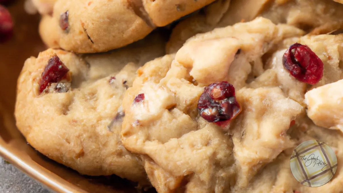 White Chocolate Cherry Cookies Plated 