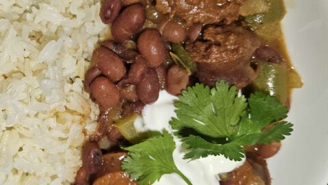 Red Beans And Rice With Hot Links