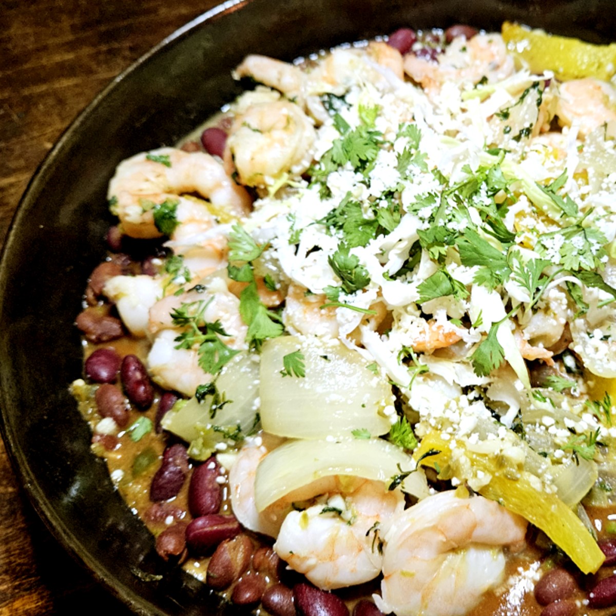 Brazilian Style Shrimp And Beans