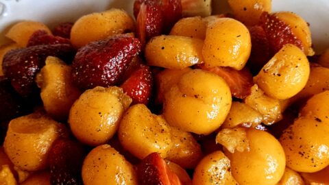 Cantaloupe Strawberry Salad