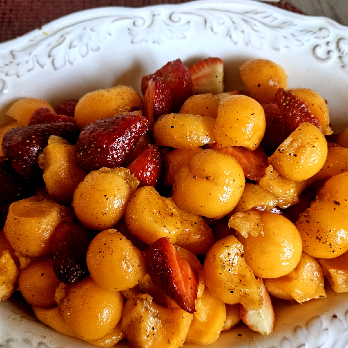 Cantaloupe Strawberry Salad