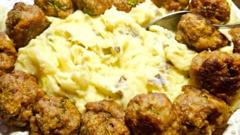 Meatballs With Colcannnon