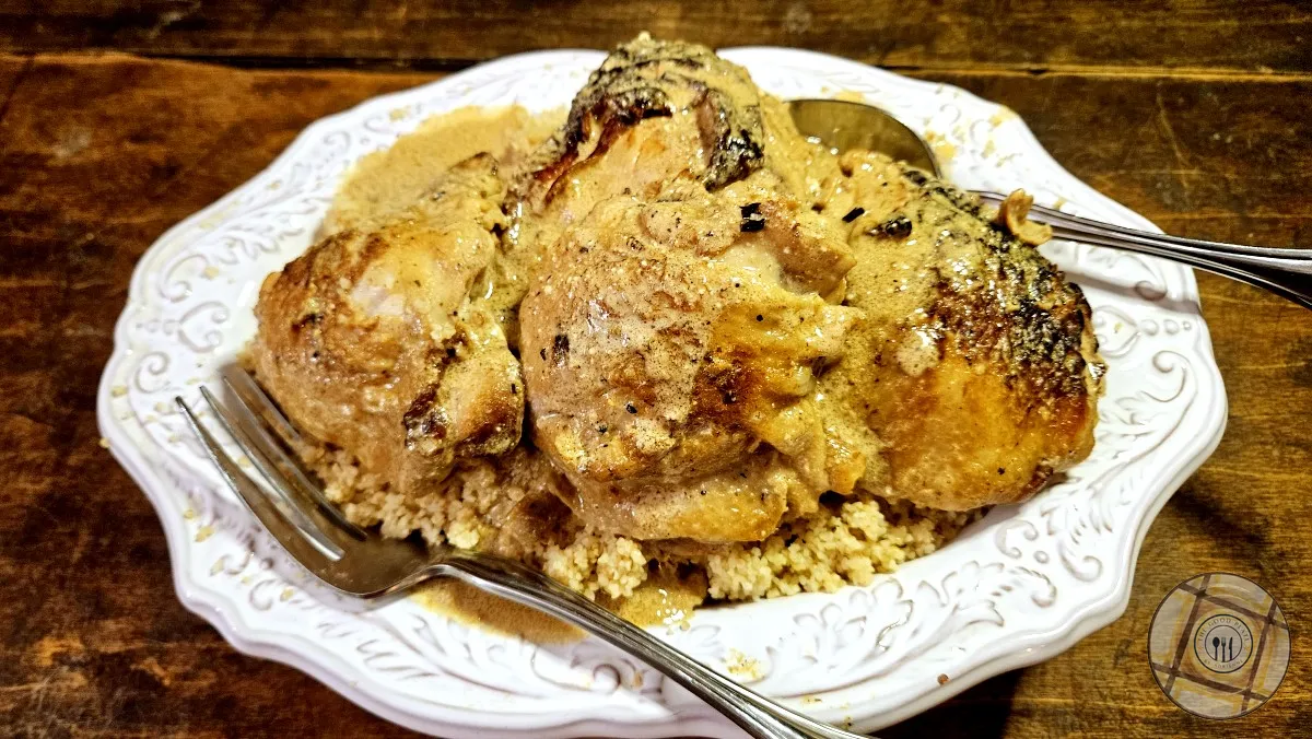Bulgar Pilaf With Chicken Plated
