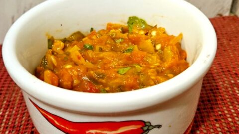 Savory Roasted Salsa And Leek Jam