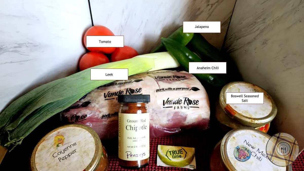 Savory Roasted Salsa And Leek Jam Ingredients 