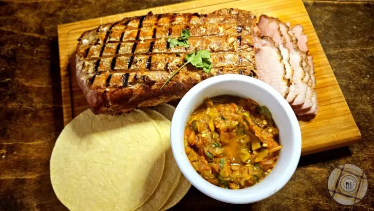 Chili Crusted Pork Roast Plated