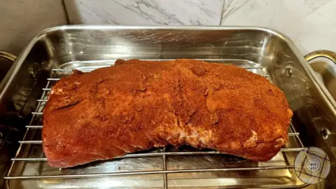 Chili-Crusted Pork Roast Thermometer Pan