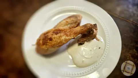 Inside Out Buffalo Chicken Served