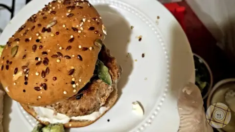 Rosemarie Turkey Burger Plated