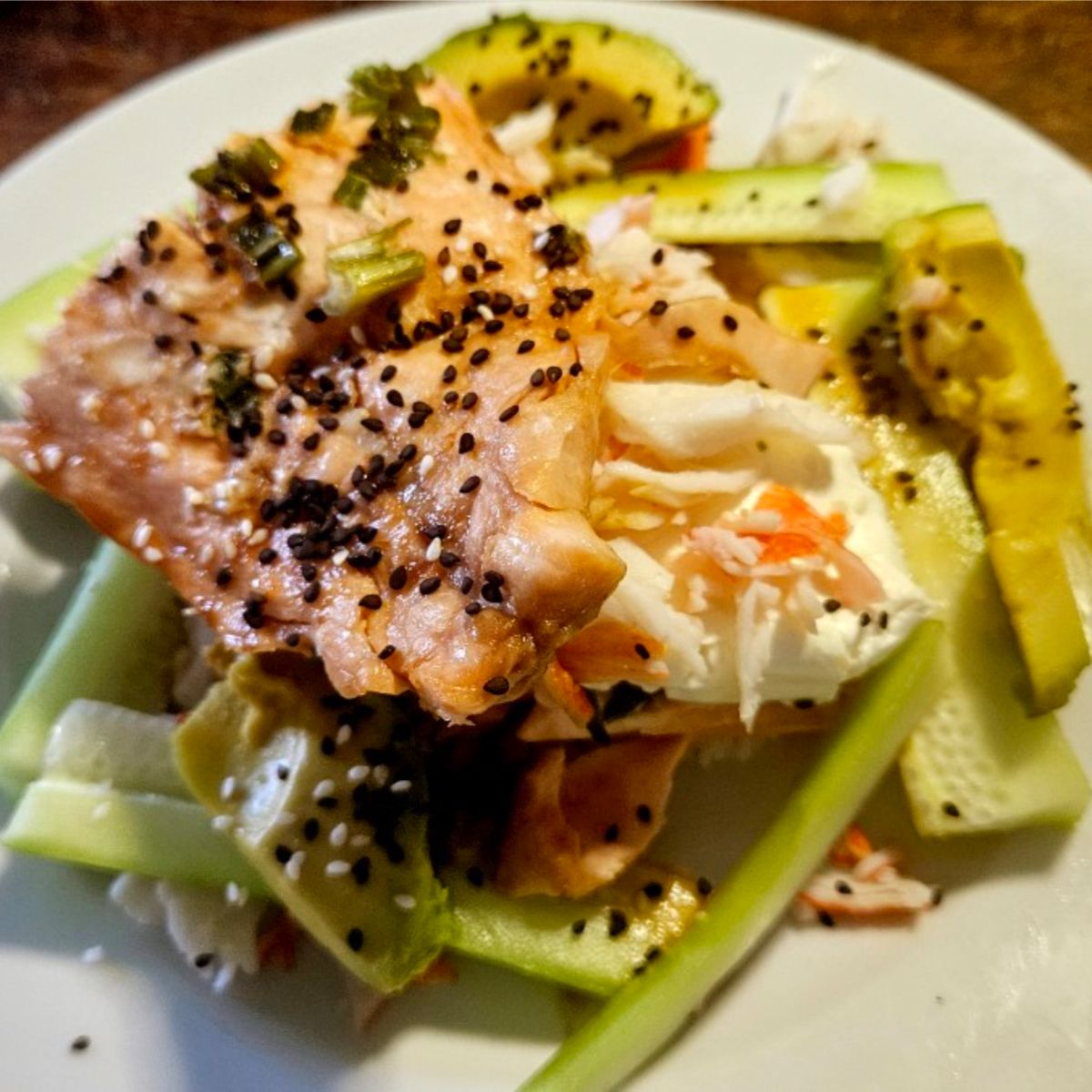 Baked Salmon Sushi Stack