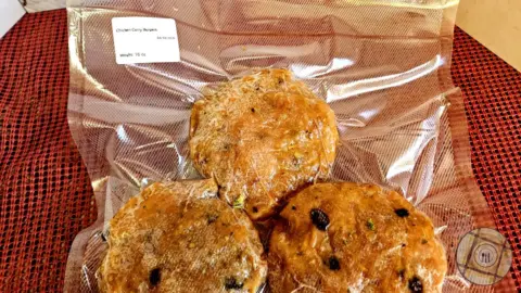 Curry Chicken Burger Prepped