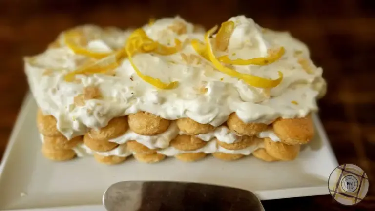 Lemon Fluff Tiramisu Plated