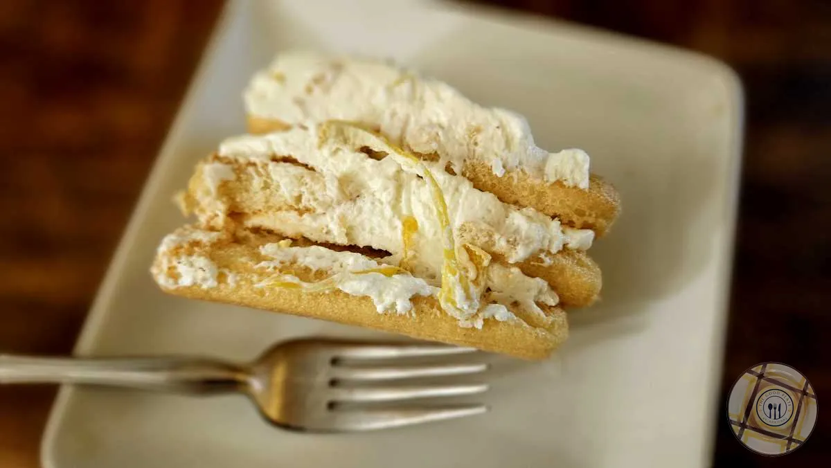 Lemon Fluff Tiramisu Served