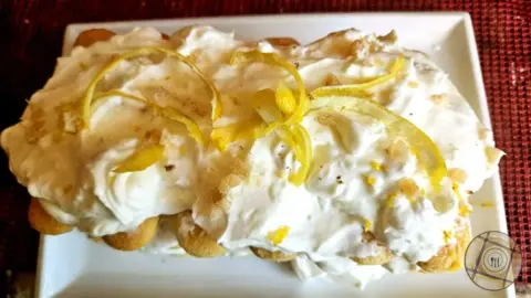 Lemon Fluff Tiramisu Topped