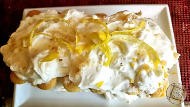 Lemon Fluff Tiramisu Topped