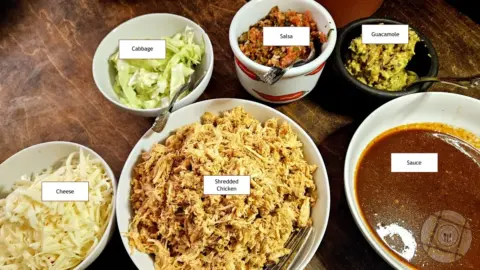 Chicken Birria Tacos Serving Wth Sides