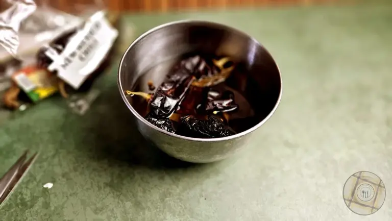 Chicken Birria Tacos Soak Chilis