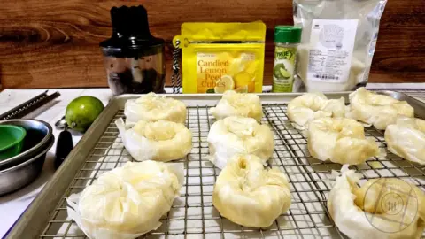 Cherry Lime Rickey Round Baklava Formed