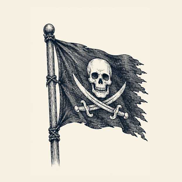 Pirate Party Music Flag